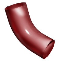 Колено трубы 60 Grand Line, коричнево-красный