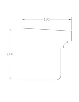 Подоконник ForPRO П-190x200