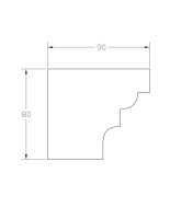 Подоконник ForPRO П-90x80