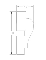Молдинг ForPRO М-40x100