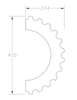 Ствол колонны ForPRO СК2-224x450